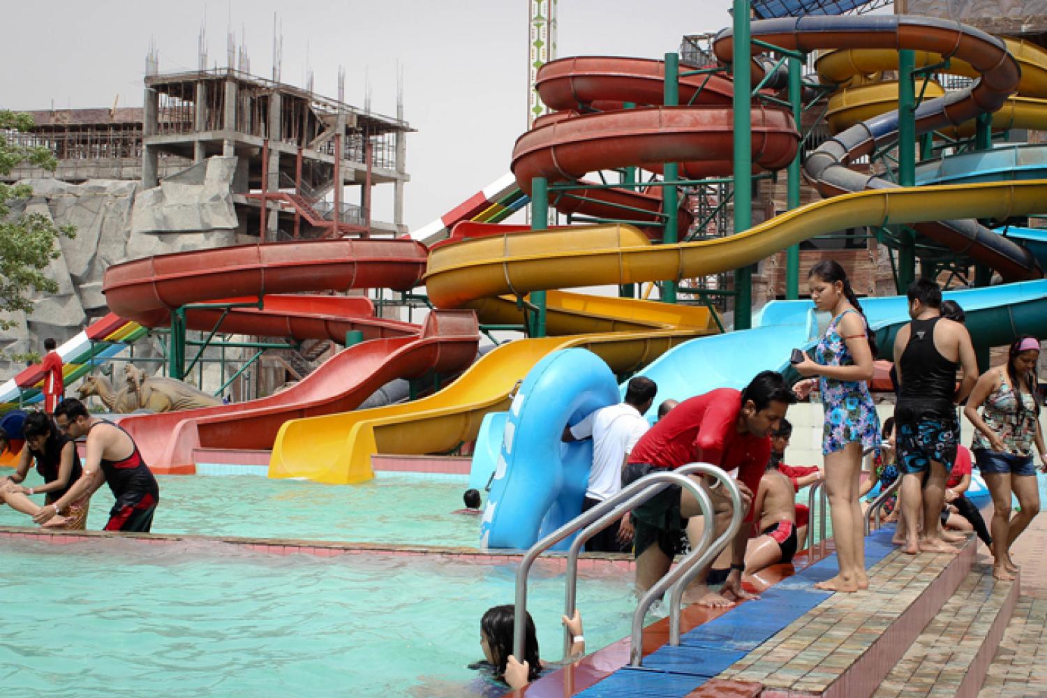 Au Jurassik Park Inn, à 60 km au nord de Delhi, l'un des sept parcs aquatiques de la capitale... (Raphael Badache/Cuej)