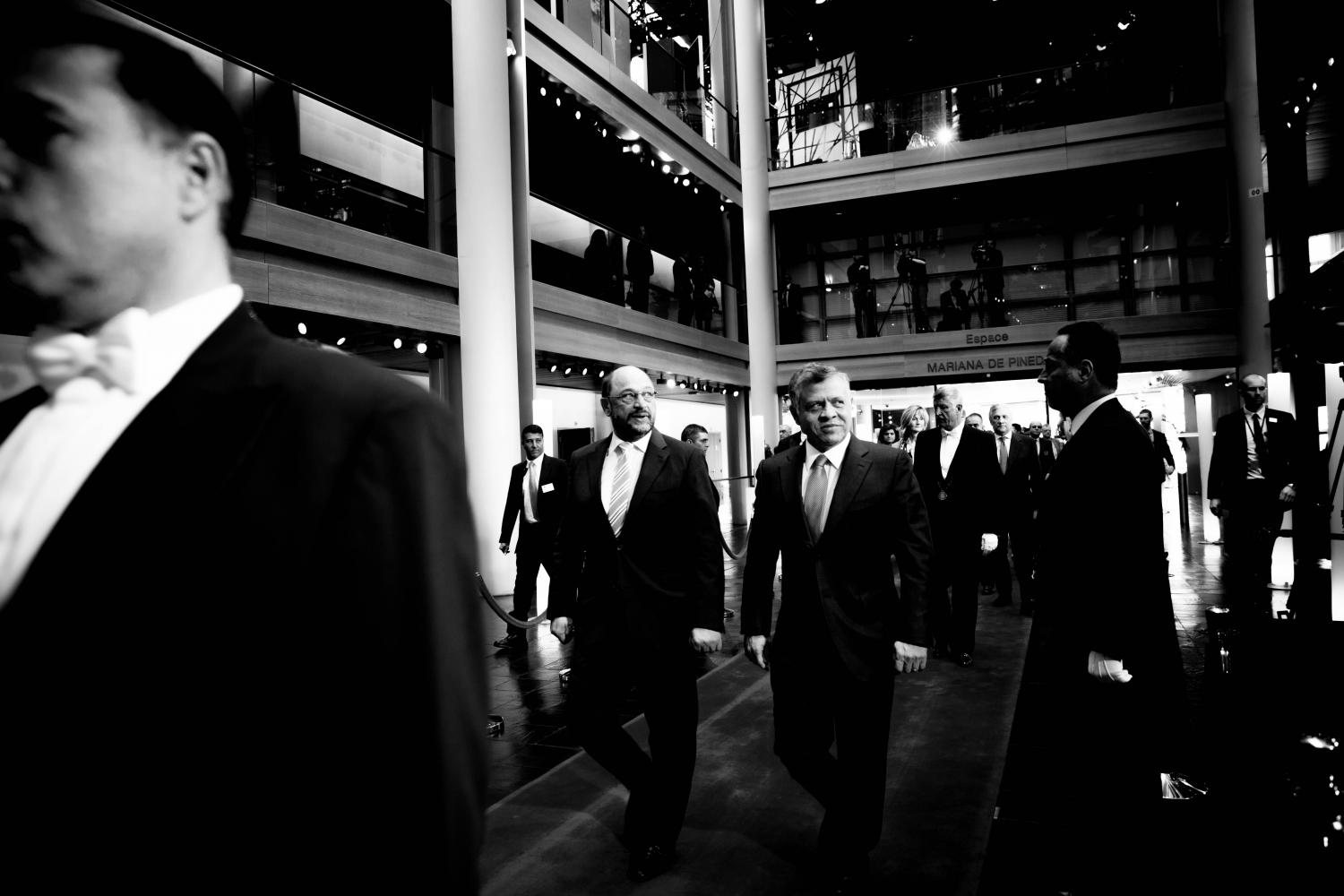 10/03/15 - 11:20 - Martin Schulz et le Roi Abdallah II de Jordanie