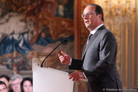 François Hollande lors de sa conférence de presse - Crédit photo : Présidence de la République